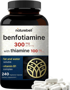 BENFOTIAMINA + TIAMINA NATUREBELL  400 MG 240 CAPSULAS