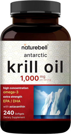 ANTARTIC KRILL OIL 1000 MG NATUREBELL 240 CÁPSULAS BLANDAS NO GMO