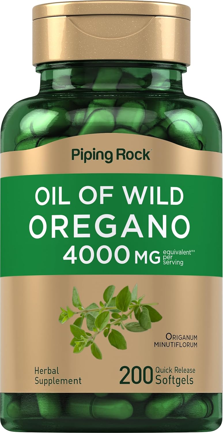 ACEITE DE OREGANO 400 MG 200 CAPSULAS BLANDAS NO GMO PIPING ROCK