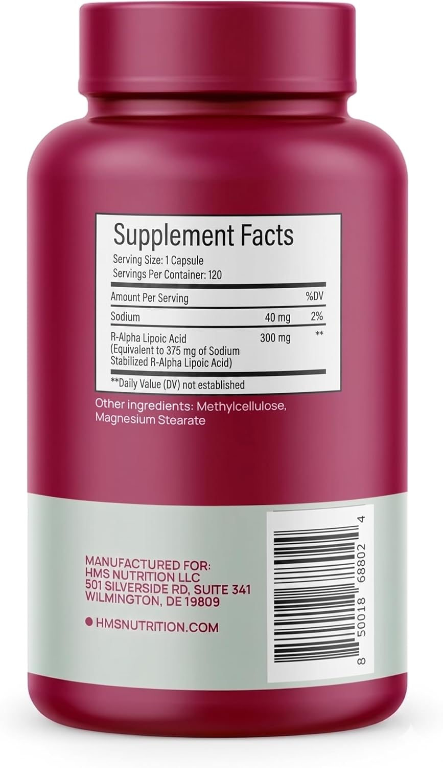 ACIDO LIPOICO  300 MG 120 CAPSULAS VEGANO HMS NUTRITION