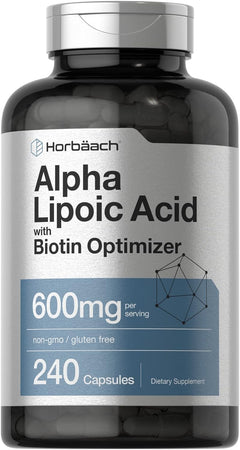 ÁCIDO ALFA LIPOICO + BIOTINA HORBAACH 600 MG 240 CAPSULAS NO GMO