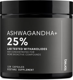 ASHWAGANDHA  1,300 MG + PIMIENTA NEGRA 10 MG 120 CAPSULAS TONIIQ BLACK PEPPER