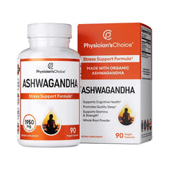 ASHWAGANDHA PLUS 1950 MG + PIMIENTA NEGRA 15 MG 90 CAPSULAS VEGANO PHYSCIAN'S CHOISE