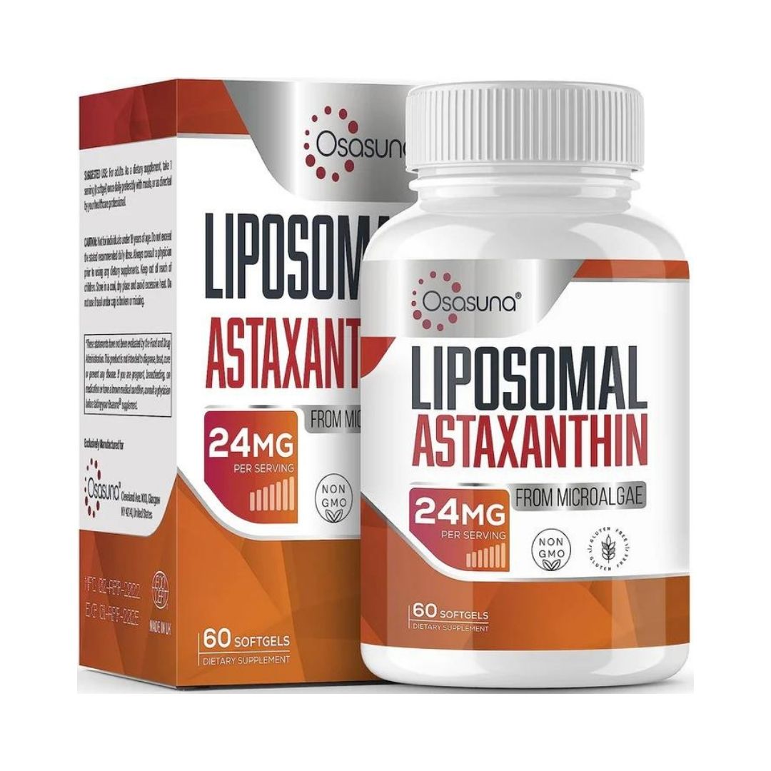 ASTAXANTHIN ASTAXANTINA LIPOSOMAL 24 MG 60 CAPSULAS BLANDAS SIN GMO OSASUNA