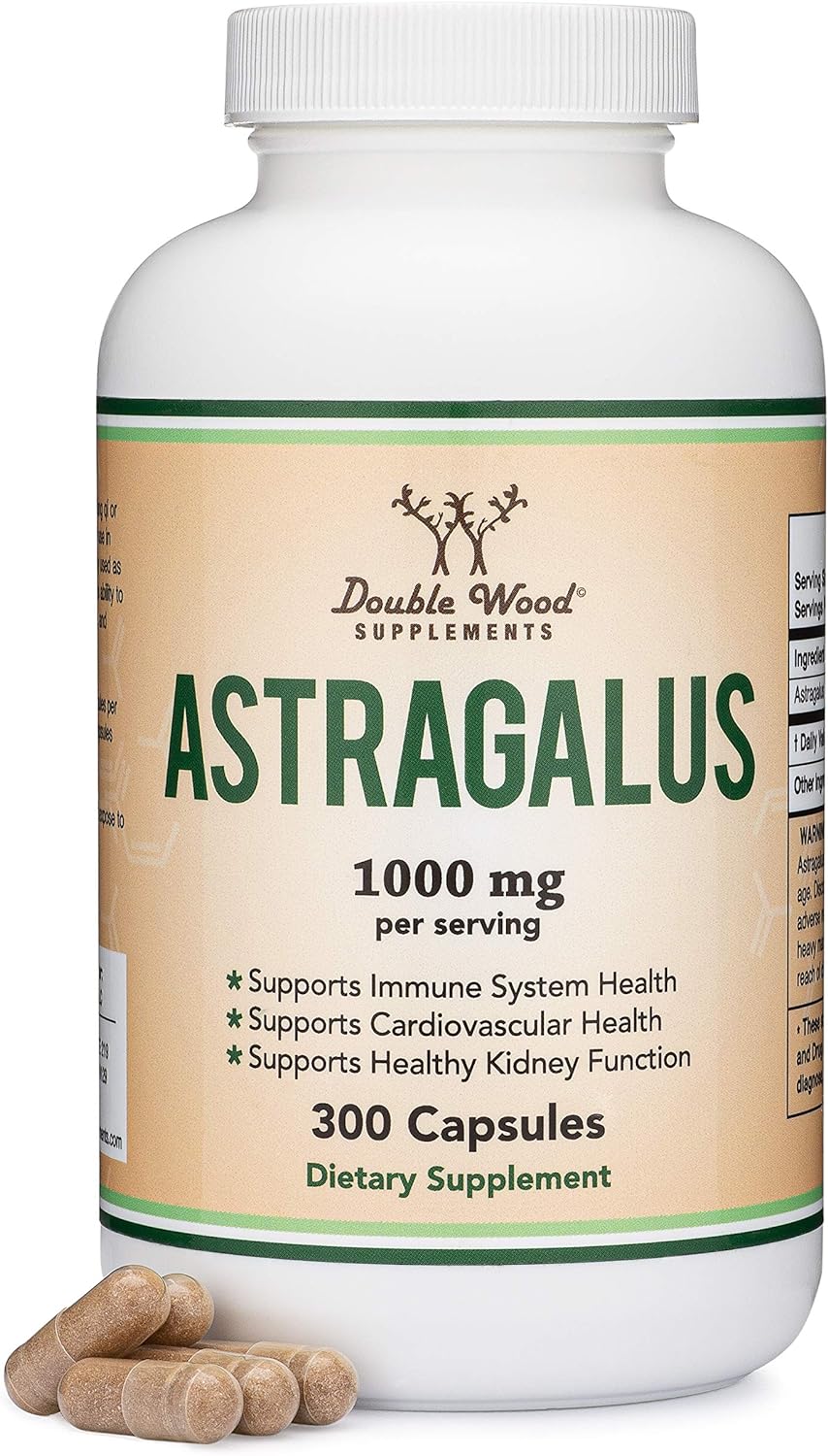 ASTRAGALO DOUBLE WOOD 1000 MG 300 CÁPSULAS NO GMO