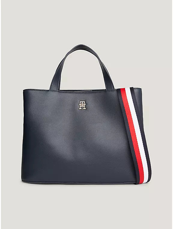 TH Monogram Stripe Satchel