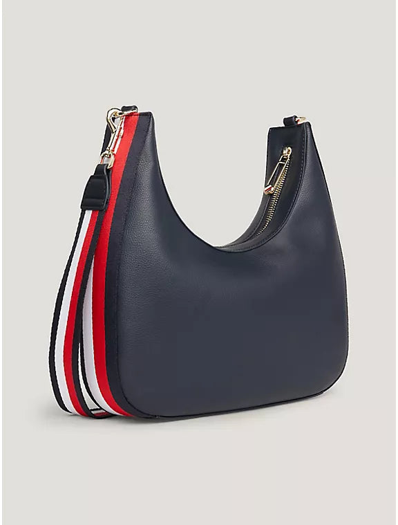 TH Monogram Stripe Crossbody Bag