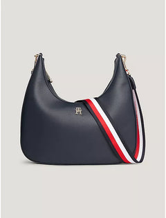 TH Monogram Stripe Crossbody Bag