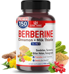 BERBERINA COMPLEX 14 EN 1 510 MG ULTRA HERBS 150 CAPSULAS NO GMO