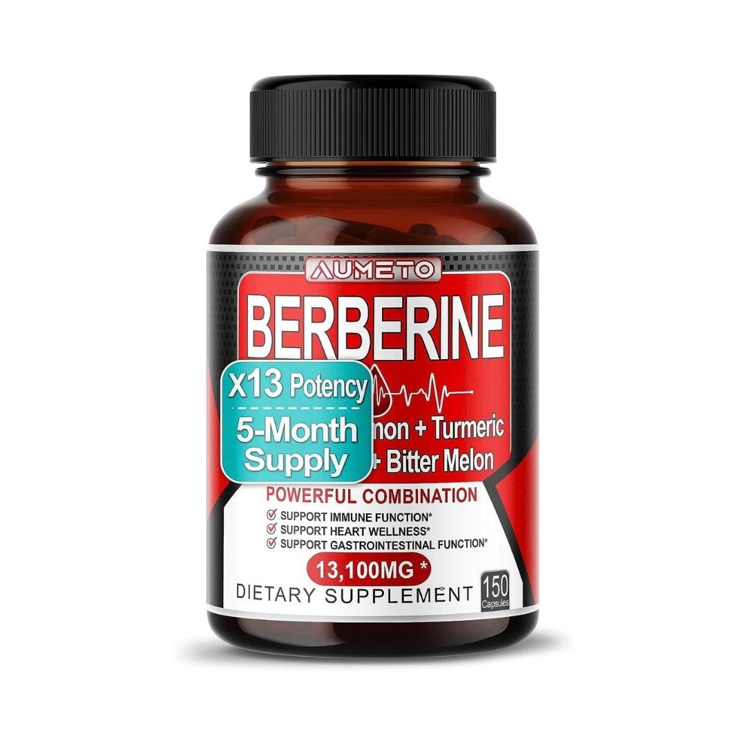 BERBERINA COMPLEX 9000 MG CON CANELA DE CEILAN 1000 MG Y GIMNEMA SILVESTRE 1000 MG + MILK THISTLE 500 MG 90 CAPSULAS SIN GMO AUMETO