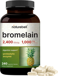 BROMELINA NATUREBELL 2400 GDU/G 1000 MG 240 CÁPSULAS VEGETALES NO GMO