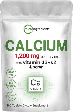 CALCIO 1,200 MG D3 1,000 IU K2 25 MCG MICROINGREDIENTS 300 TABLETAS