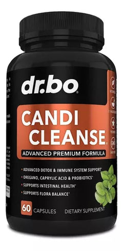 CANDI LIMPIEZA 1357 MG CON HOJA DE OREGANO 500 MG Y ÁCIDO CAPRÍLICO 400 MG 60 CAPSULAS SIN GMO DR. BO CLEANSE