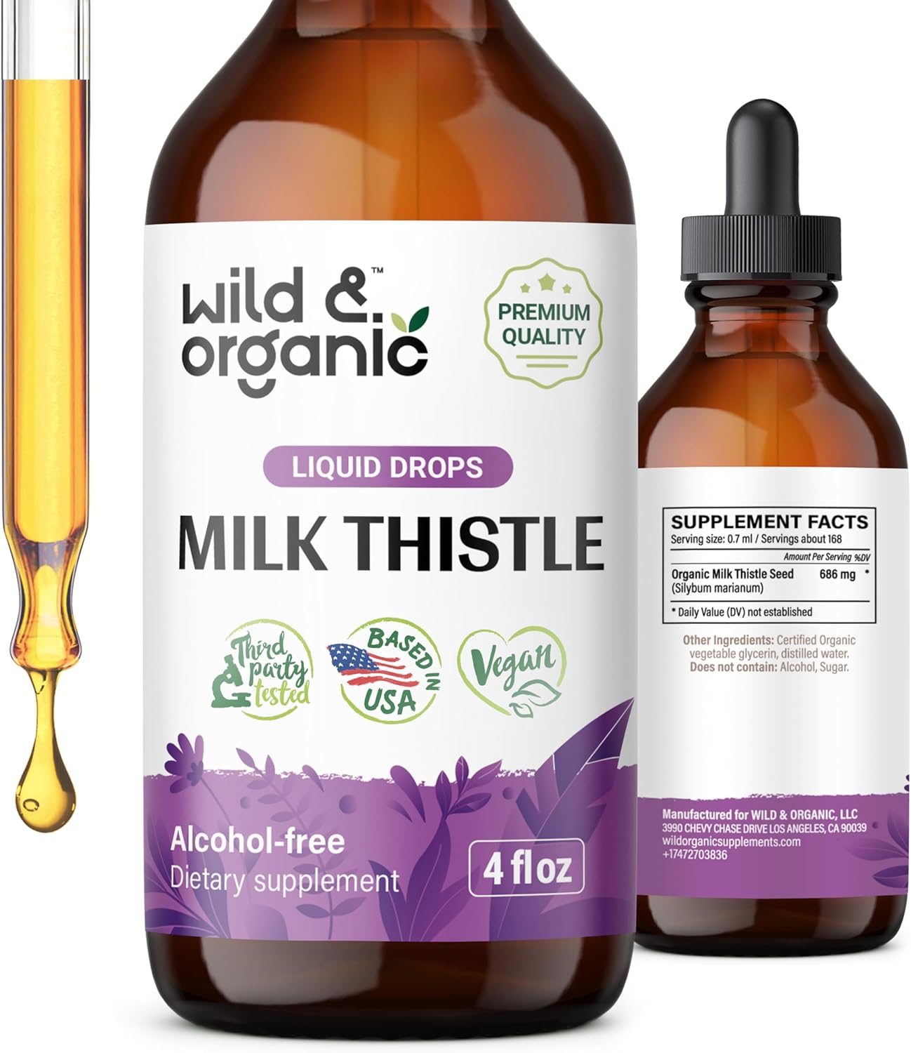 CARDO MARIANO 686 MG WILD ORGANIC 4FLOZ LIQUIDO VEGANO NO GMO