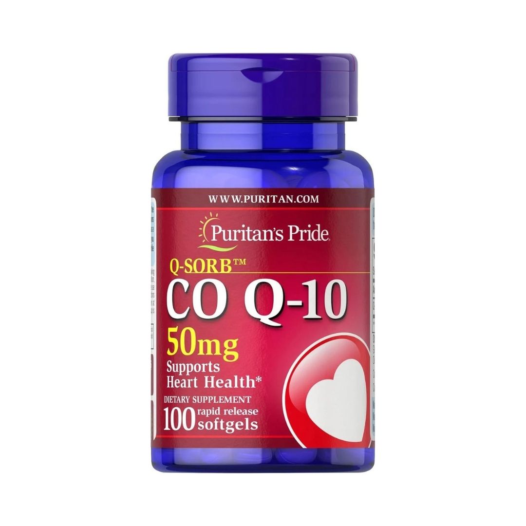 COENZIMA Q10 50 MG UBIQUINOL COQ10 100 CAPSULAS BLANDAS SIN GMO PURITANS PRIDE