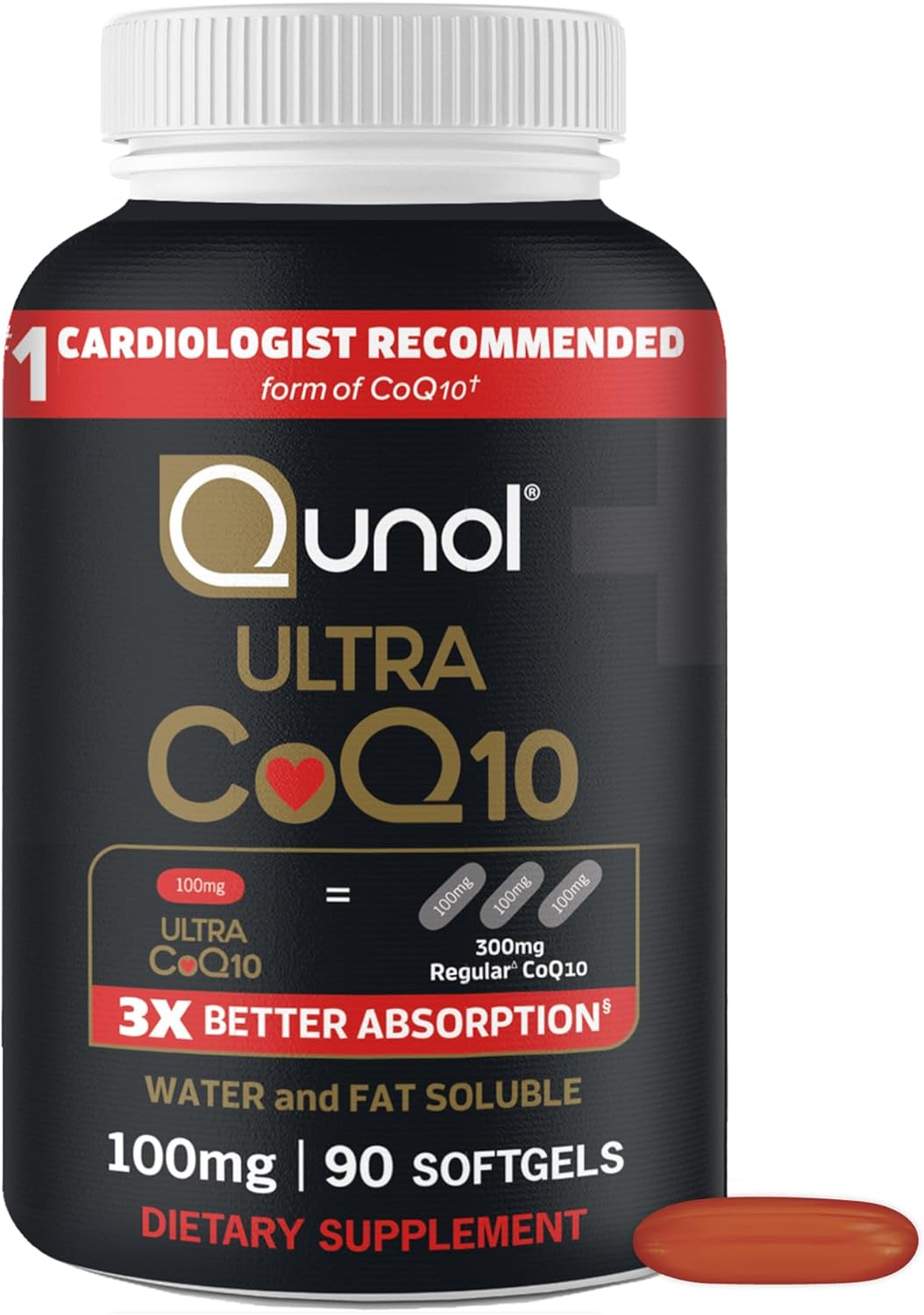 COENZIMA Q10 ULTRA 100 MG UBIQUINOL COQ10 90 CAPSULAS VEGETALES QUNOL
