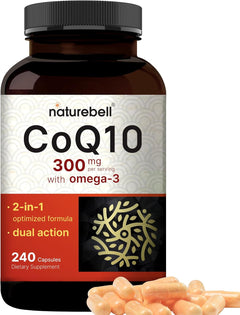 COQ10 300 MG + OMEGA 3 100 MG NATUREBELL 240 CAPSULAS NO GMO