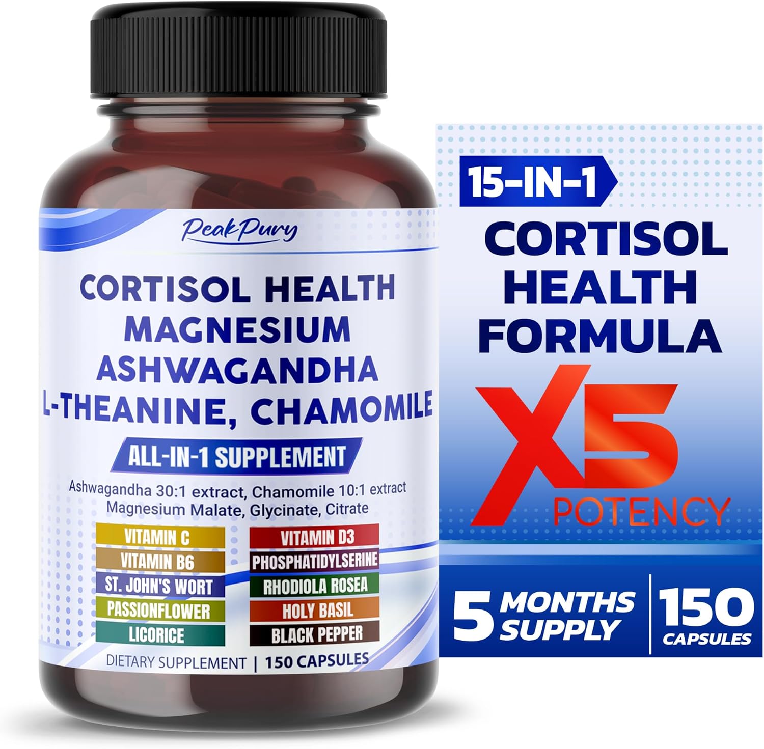 CORTISOL COMPLEX 15 EN 1 6846 MG 150 CAPSULAS PEAK PURY