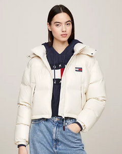 Alaska Glossy Cropped Puffer Jacket