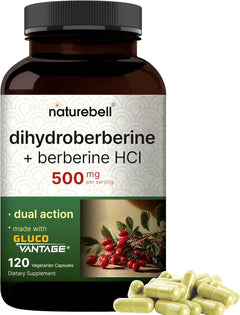 DIHIDROBERBERINA CON BERBERINA HCL NATUREBELL 500 MG 120 CAPSULAS VEGANO