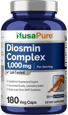 DIOSMINA CON HESPERIDINA NUSAPURE 1,000 MG 180 CAPSULAS