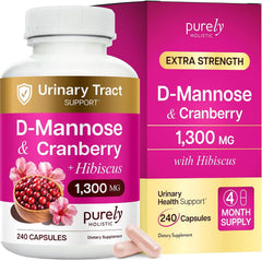 D MANOSA 1300 MG CON HIBISCO 100 MG Y CRANBERRY 50 MG 240 CAPSULAS SIN GMO VEGANO PURELY HOLISTIC