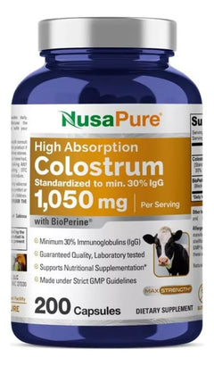 COLOSTRO 30% NUSAPURE 1050 MG 200 CAPSULAS