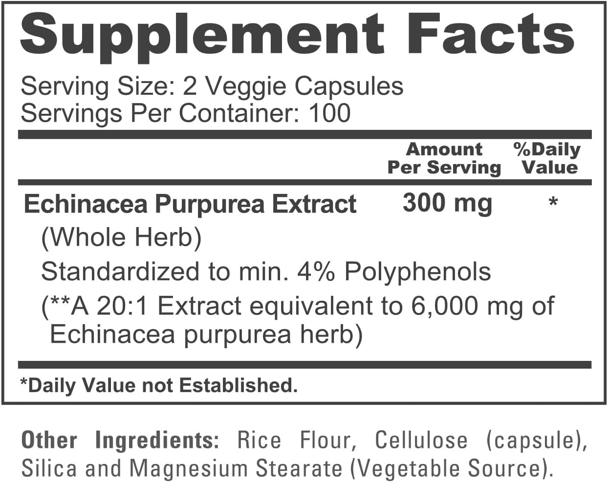 ECHINACEA PURPUREA 6000 MG 200 CAPSULAS VEGETALES NUSAPURE
