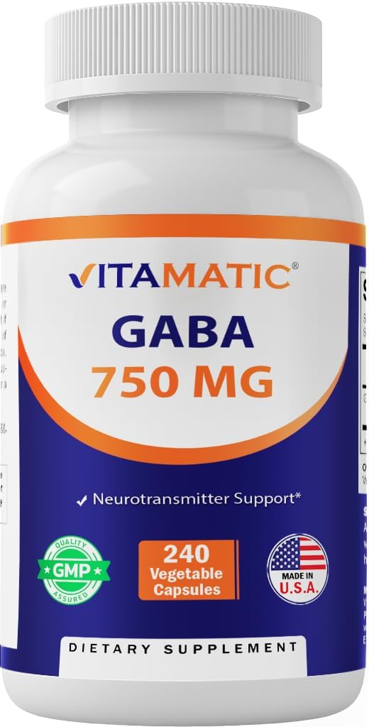 GABA 750 MG 240 CÁPSULAS VEGETALES NO GMO VITAMATIC