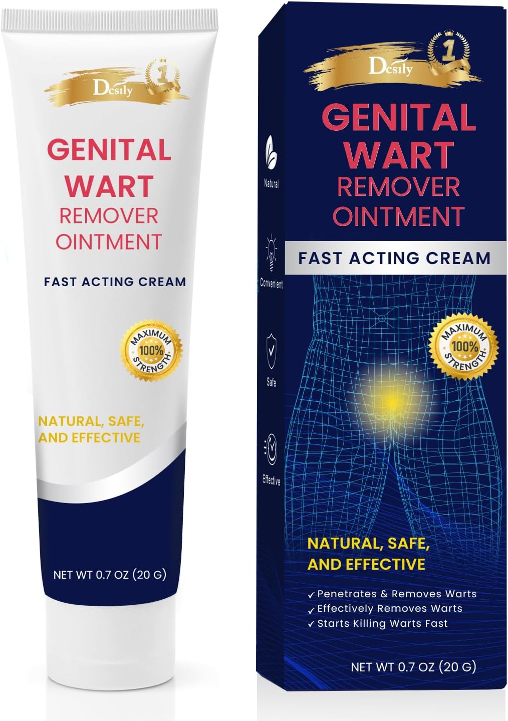 GENITAL WART REMOVER ELIMINADOR DE VERRUGAS  EN GEL 20GR DCSILY