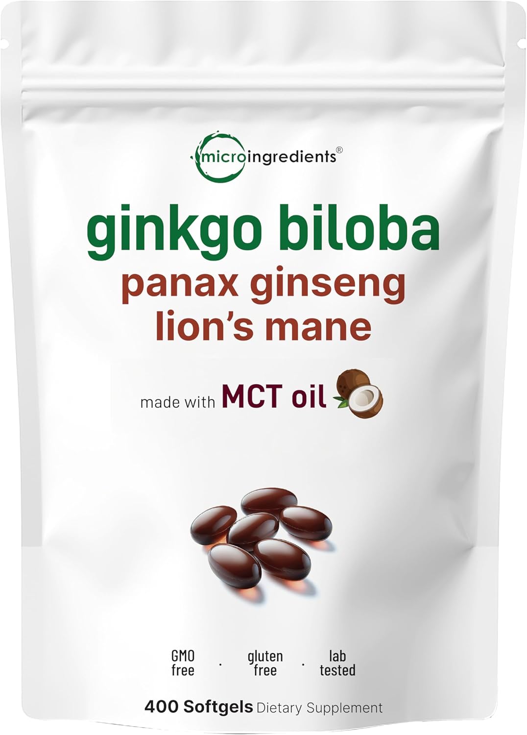 GINKGO BILOBA 120 MG CON KOREAN GINSENG 50 MG MICROINGREDIENTS 400 CAPSULAS