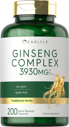 GINSENG COMPLEX CARLYLE 3930 MG 200 CAPSULAS NO GMO