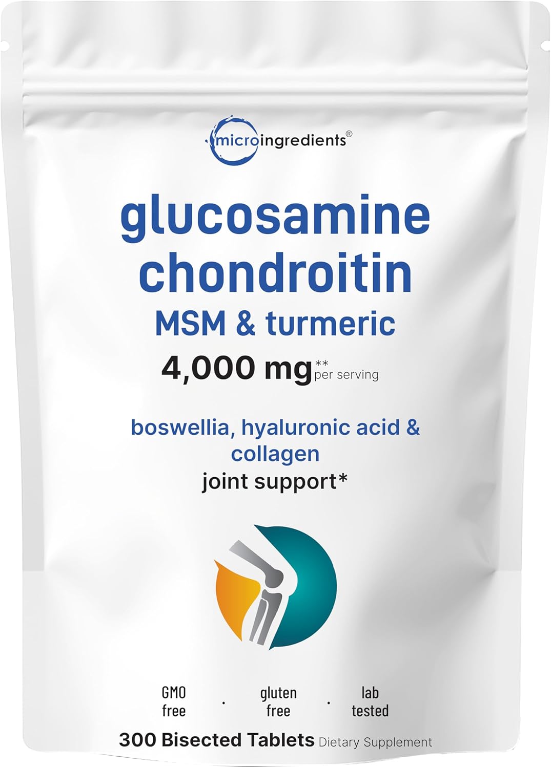 GLUCOSAMINA 4,000 MG 7 EN 1 MICROINGREDIENTS 300 TABLETAS NO GMO