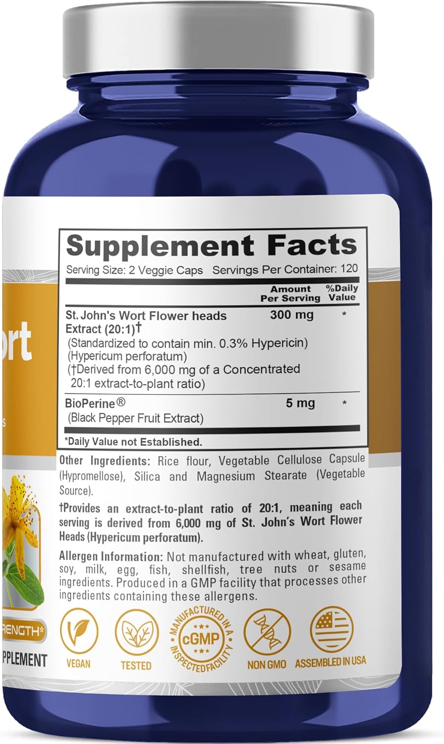 HIERBA DE SAN JUAN  6000 MG 240 CAPSULAS NUSAPURE ST JHONS WORT