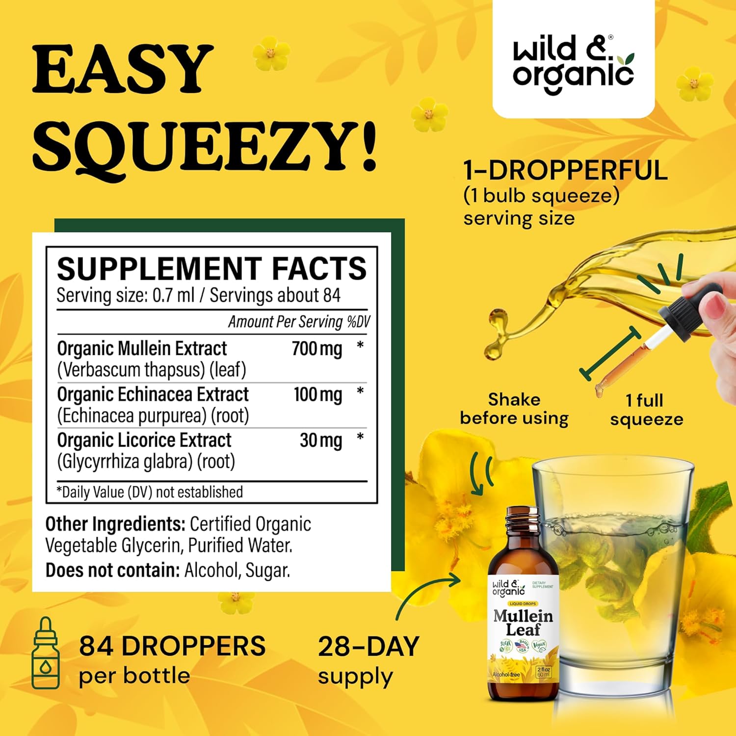 HOJA DE GORDOBOLO 700 MG WILD ORGANIC 2FLOZ 60 ml LIQUIDO VEGANO NO GMO