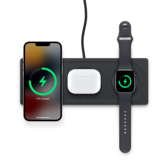 Belkin BOOSTCHARGE PRO 3-in-1 Wireless Charging Pad with MagSafe