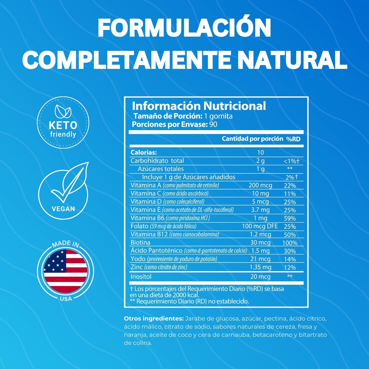 MULTIVITAMINICO PARA NIÑOS KIDS 90 GOMITAS NUTRATONICS CON 11 VITAMINAS Y MINERALES VEGETARIANO, NO GMO, SIN GLUTEN