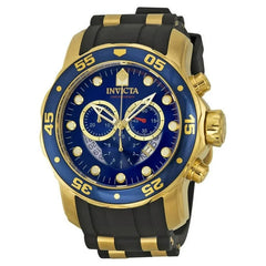 Invicta Pro Diver Chronograph Blue Dial Black Rubber Men's Watch 6983