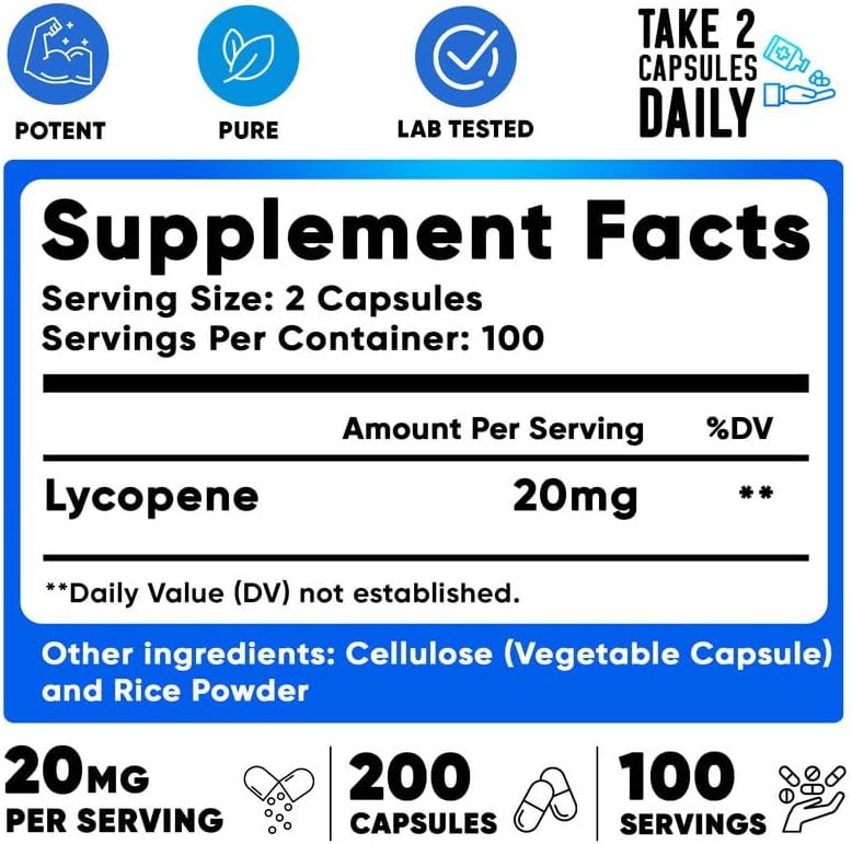 LICOPENO 20 MG 200 CAPSULAS WE LIKE VITAMINS WE LIKE VITAMINS LYCOPENE