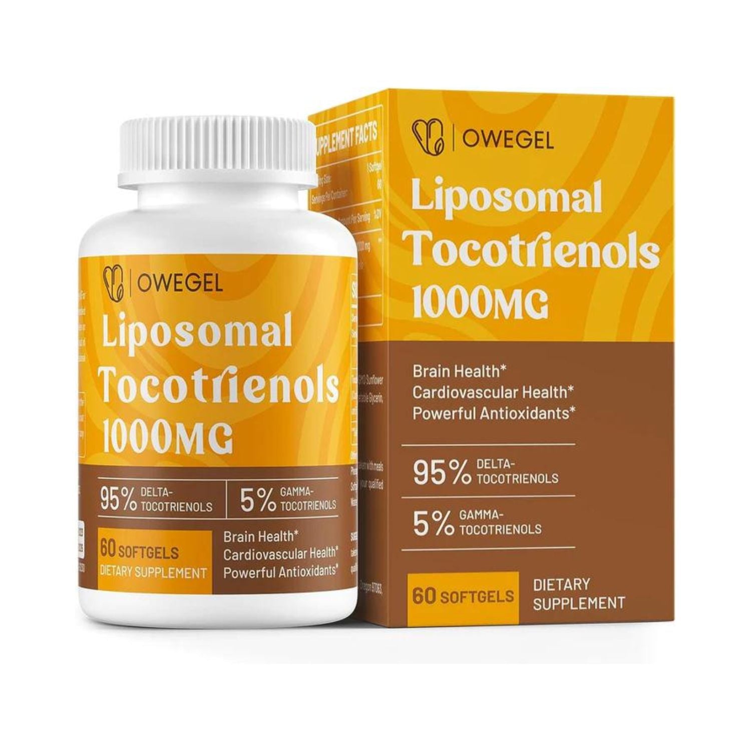 TOCOTRIENOL LIPOSÓMICO 1000 MG 60 CAPSULAS BLANDAS SIN GMO OWEGE LIPOSOMAL TOCOTRIENOLSL