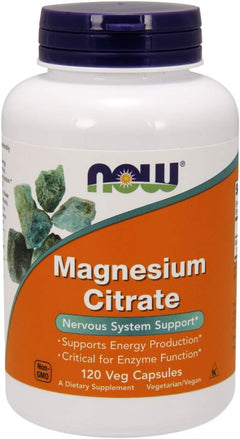 CITRATO DE MAGNESIO NOW 400 MG 120 CÁPSULAS VEGETALES NO GMO