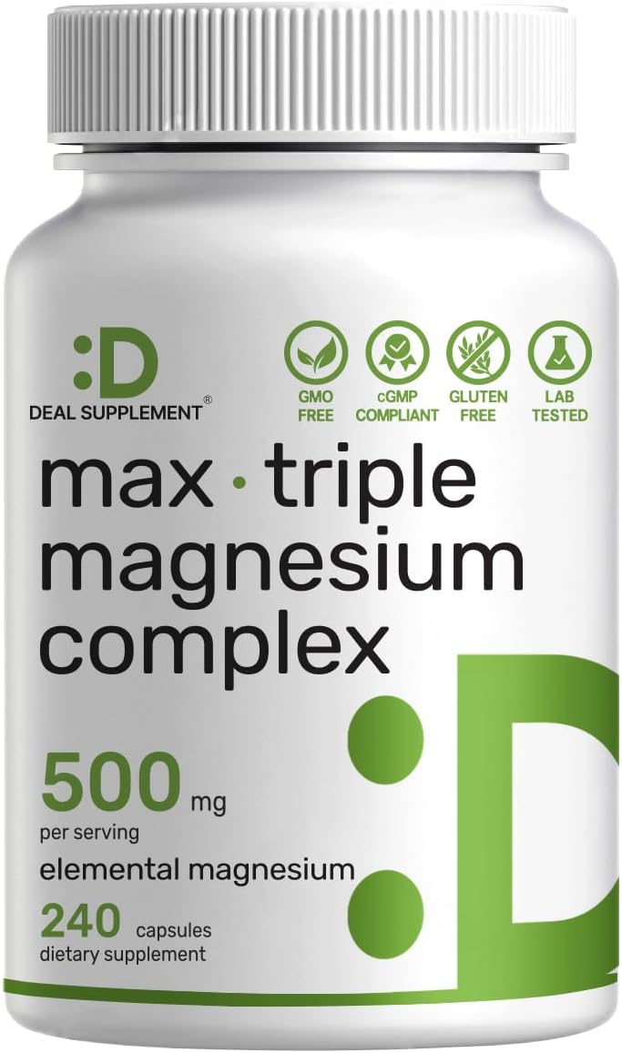 MAGNESIO TRIPLE COMPLEX 500 MG 240 CAPSULAS SIN GMO DEAL