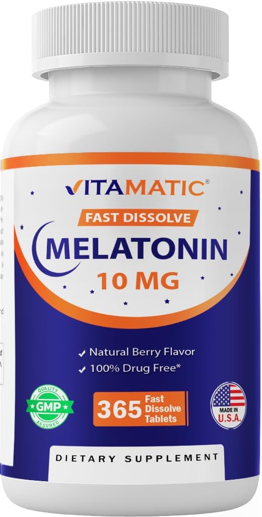 MELATONINA 10 MG 365 TABLETAS SUBLINGUALES SIN GMO VITAMATIC