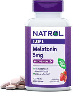 MELATONINA 5 MG 200 TABLETAS NO GMO VEGANO NATROL