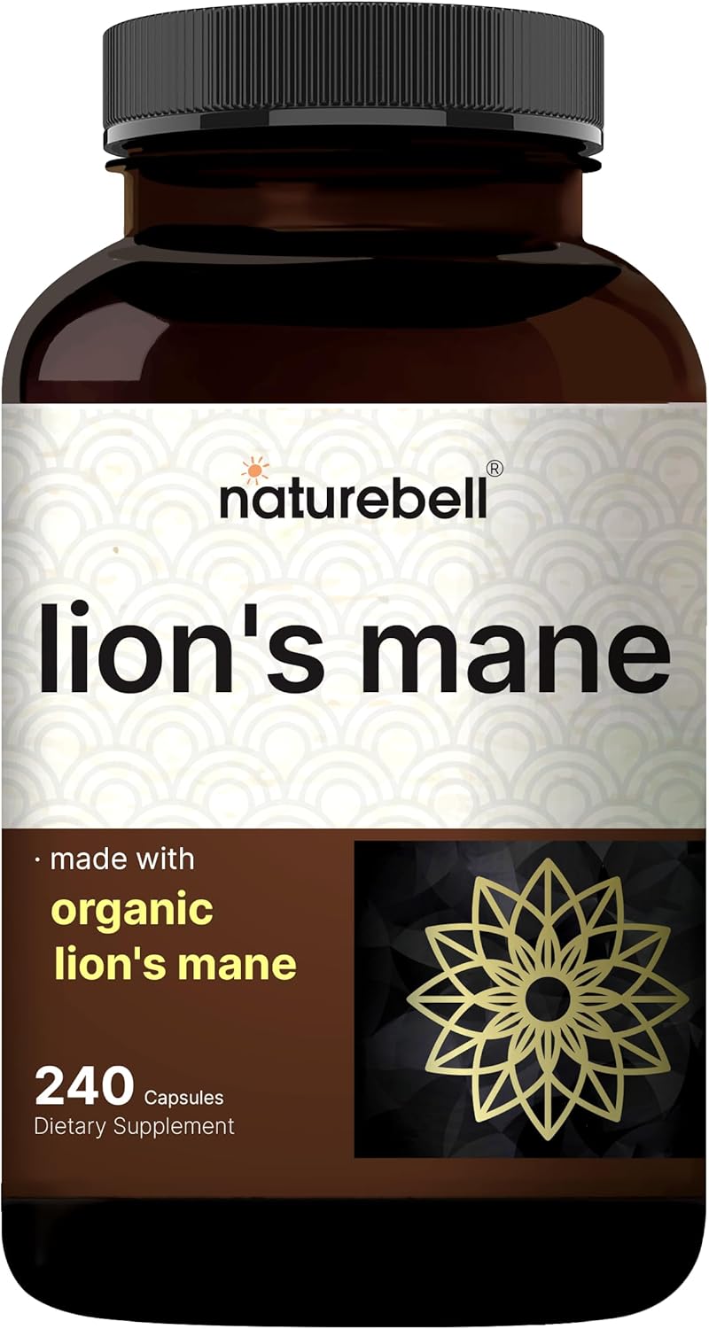 MELENA DE LEÓN  9000 MG NATUREBELL 240 CÁPSULAS  NO GMO LIONS MANE