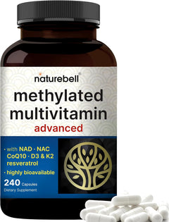 MULTIVITAMINICO METILADO CON NAD+NAC+COQ10+D3&K2 240 CAPSULAS NATUREBELL