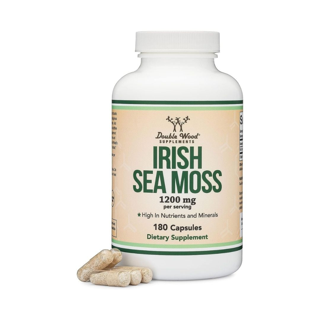 MUSGO DE MAR DOUBLE WOOD 1200 MG IRISH SEA MOSS 180 CAPSULAS SEA MOSS