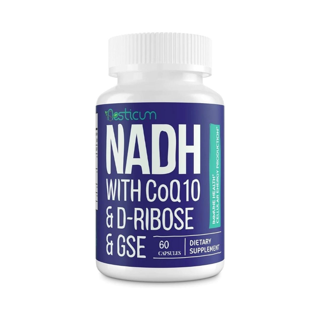 NADH 50 MG CON COQ10 200 MG Y RIBOSIDE 150 MG 60 CAPSULAS SIN GMO NESTICUM