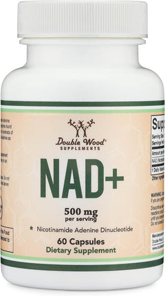 NAD+ DOUBLE WOOD 500 MG 60 CÁPSULAS NO GMO