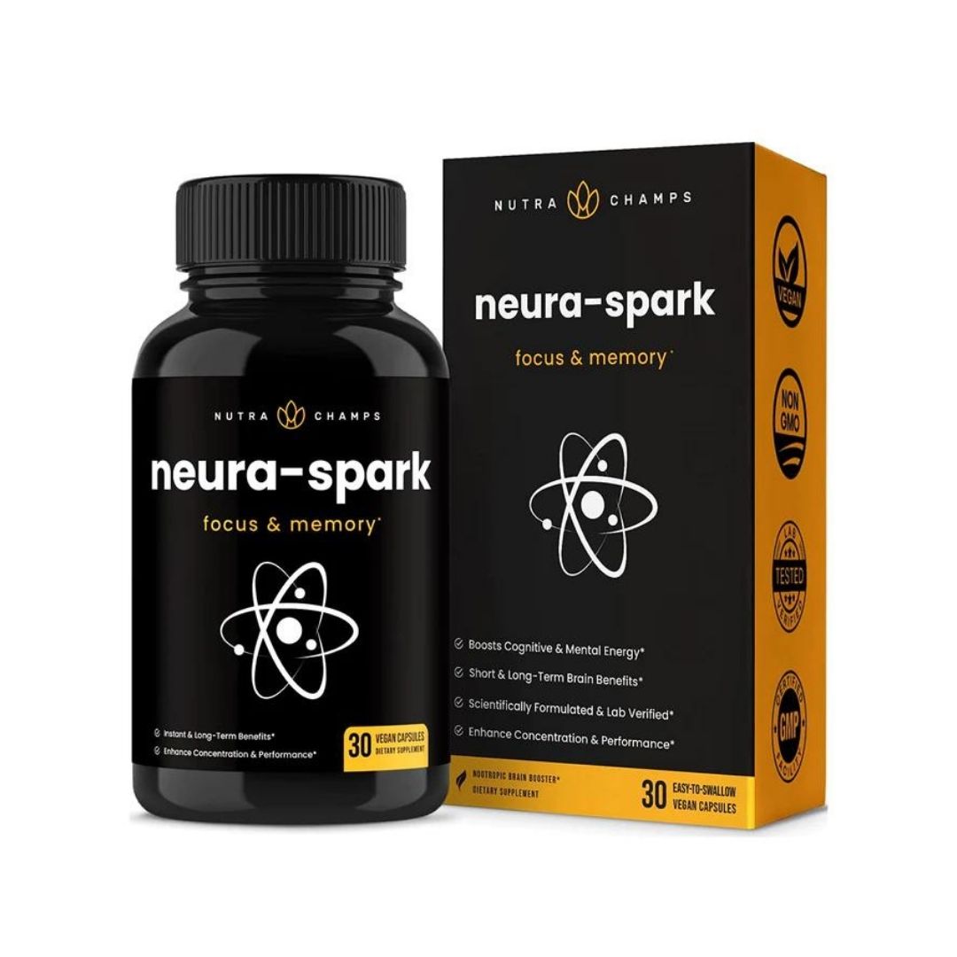 NEURA SPARK 700 MG CON BACOPA Y VITAMINA B12 30 CASPULAS SIN GMO VEGANO NUTRACHAMPS